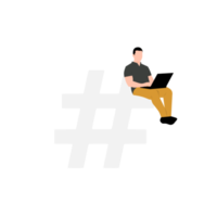 hashtags des réseaux sociaux png