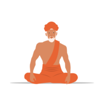 Hindouisme homme assis sur le sol png