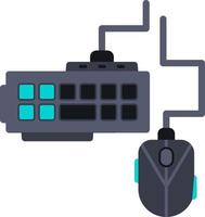 Gaming Keyboard And Mouse Vector Icon Design