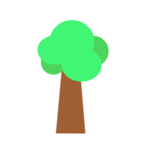 dessin animé arbre vert élément png