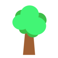 dessin animé arbre vert élément png