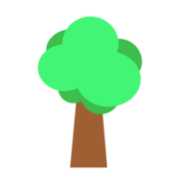 PNG element green tree cartoon