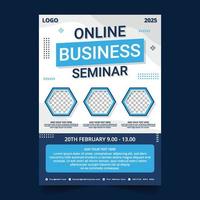 Online Seminar Poster Template vector