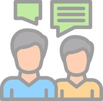 Face To Face Conversation Vector Icon Design
