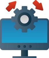 Upgrade Desktop Vector Icon Design