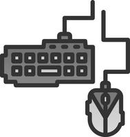 Gaming Keyboard And Mouse Vector Icon Design