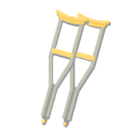 Crutches canes to help walk with leg injuries png