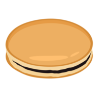 panqueque de frijol rojo japonés dorayaki, comida tradicional png