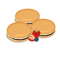 Dorayaki japanischer Pfannkuchen mit roten Bohnen, traditionelles Essen png