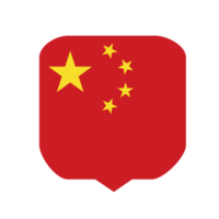 Kina flagga Land png
