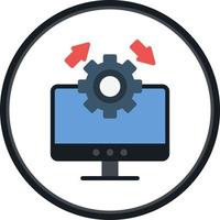 Upgrade Desktop Vector Icon Design