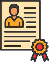 Employee Qualification Vector Icon Design