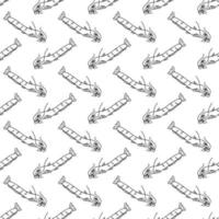 Fish pattern7. Cute seamless pattern with sea horses. Cartoon white and black vector illustration.