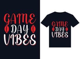 Game Day Vibes illustrations for print-ready T-Shirts design vector