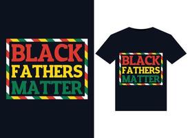 los padres negros importan ilustraciones para el diseño de camisetas listas para imprimir vector
