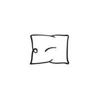 Pillow Line Style Icon Design vector