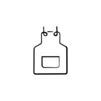 Apron Line Style Icon Design vector