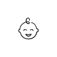 Baby Line Style Icon Design vector