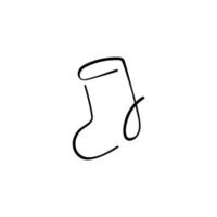 Sock Line Style Icon Design vector