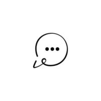 Chat Line Style Icon Design vector
