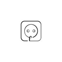 Socket Line Style Icon Design vector