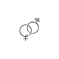 Gender Line Style Icon Design vector