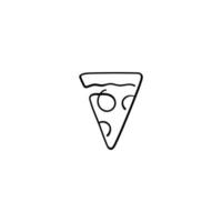 Pizza Line Style Icon Design vector