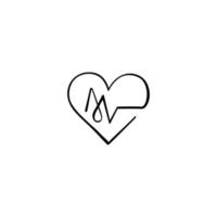 heartbeat Line Style Icon Design vector