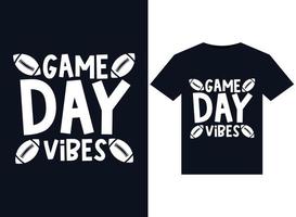 Game Day Vibes illustrations for print-ready T-Shirts design vector