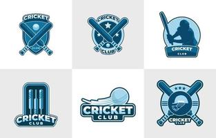 Blue Sport Cricket Logo vector