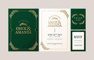 Wedding Invitation Modern Formal Template vector