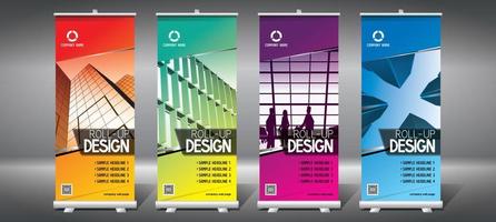 Set of Rollup Templates vector