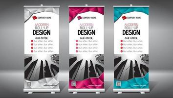 Set of Rollup Templates vector