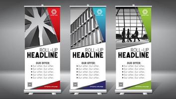 Set of Rollup Templates vector