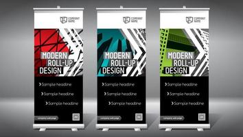 Set of Rollup Templates vector