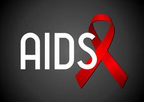 cinta roja - concepto de sida vector