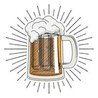 pinta de ilustración de cerveza vector