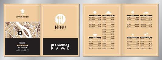 Vintage Restaurant Menu Template vector