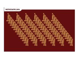 Illustration of Indonesian Javanese batik paintings, fabric lines, seamless patterns.  Vector Illustration Suitable for Diagrams, Infographics, And Other Graphic assets