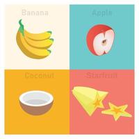 Illustration of isometric tropical fruit set vector icon illustration.  Vector Illustration Suitable for Diagrams, Infographics, And Other Graphic assets