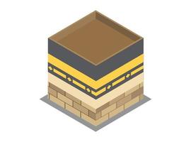 Ilustración isométrica 3d de tawaf, una parte del hajj, ilustración isométrica vectorial adecuada para diagramas, infografías y otros recursos gráficos vector