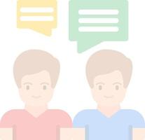 Face To Face Conversation Vector Icon Design