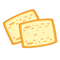 Toasted wheat bread for toast or sandwiches png