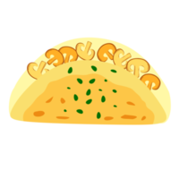 ensalada de tortilla huevo, champiñón y apio png