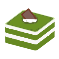 caixa de sobremesa matcha com sabor de chá verde, morango e mirtilo, tema de comida png