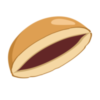 panqueque de frijol rojo japonés dorayaki, comida tradicional png