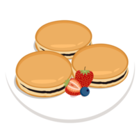 panqueca de feijão vermelho japonesa dorayaki, comida tradicional png