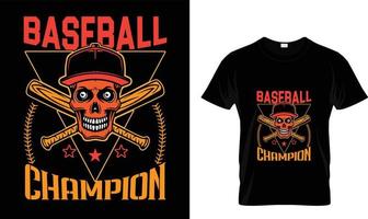 Baseball T-Shirt Design  Free Vector