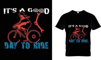 Bicycle T-Shirt Design  Free Vector