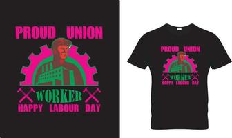 Labor Day T-shirt Design Free Vector